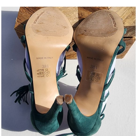 BCBGMaxAzria Green Strappy Sandals - Picture 4 of 12